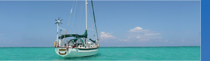 Dream Time anchored in San Pedro, Belize