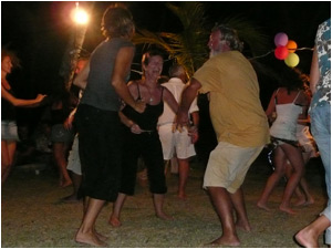 The party on BBQ island