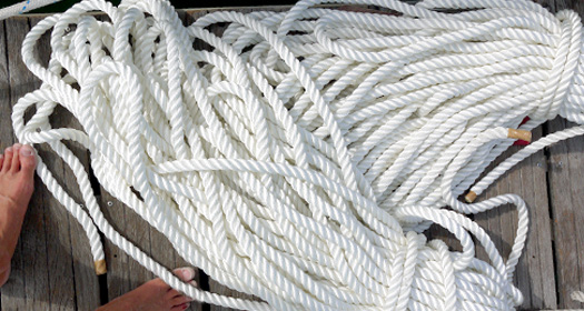 400 feet of new mooring lines
