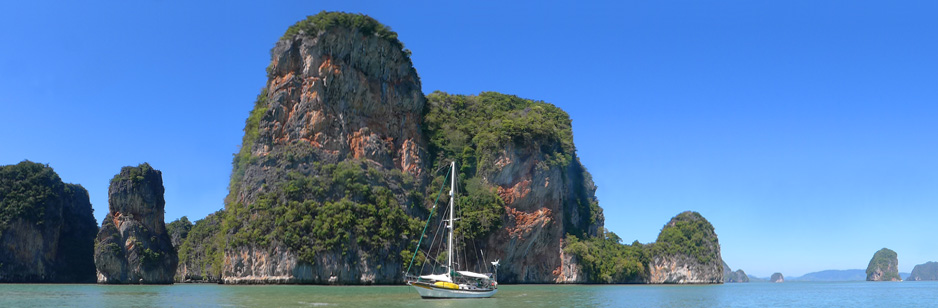 Dream Time anchored in Phang Nga Bay