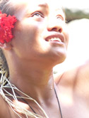 A traditional Polynesian dancer on Ua Pou, Marquesas