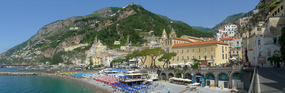 Heading west towards Positano