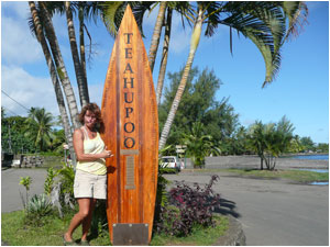 My first Tahitian surf