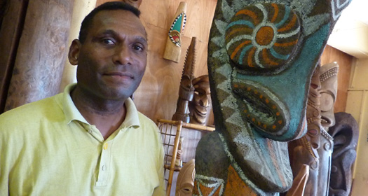Reyold Lowonbu - owner of Gallery Blong Vanuatu