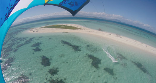 A view from Livia's kite of Isle Goeland