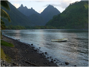 A view into the island of Tahiti